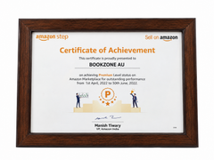BookZone India Amazon Step Certificate of Achievement from 2022
