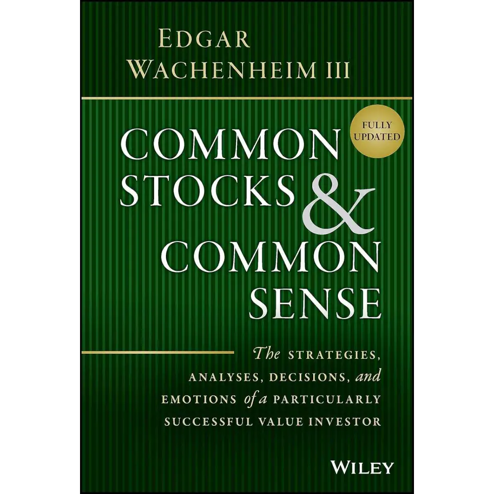 Book cover with green background for Common Stocks & Common Sense  Ashish Kyal, a guide on technical analysis for experienced traders