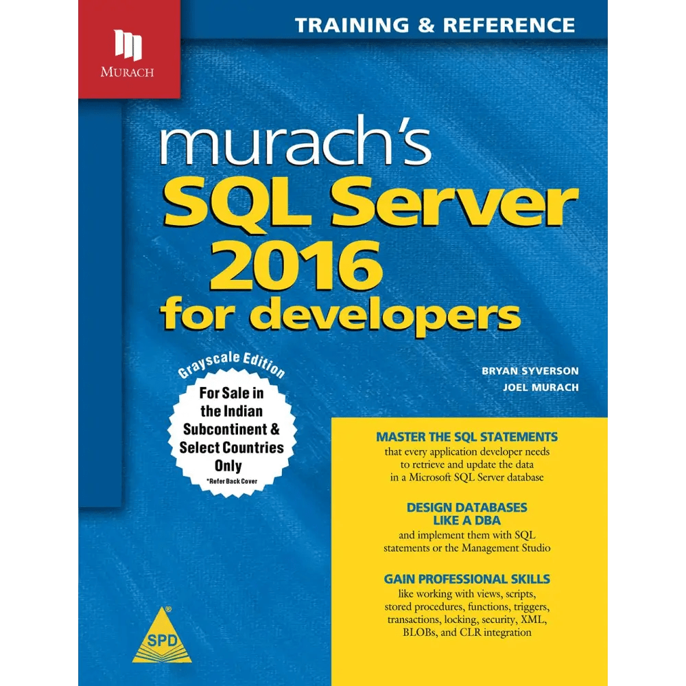 Murach's SQL Server 2016 for Developers - BOOKZONE