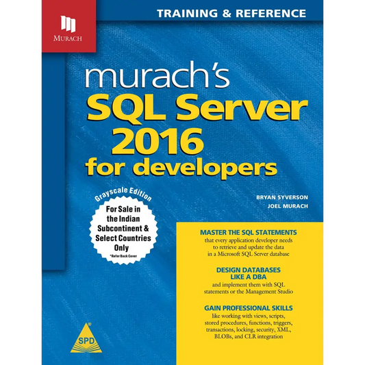 Murach’s SQL Server 2016 for Developers