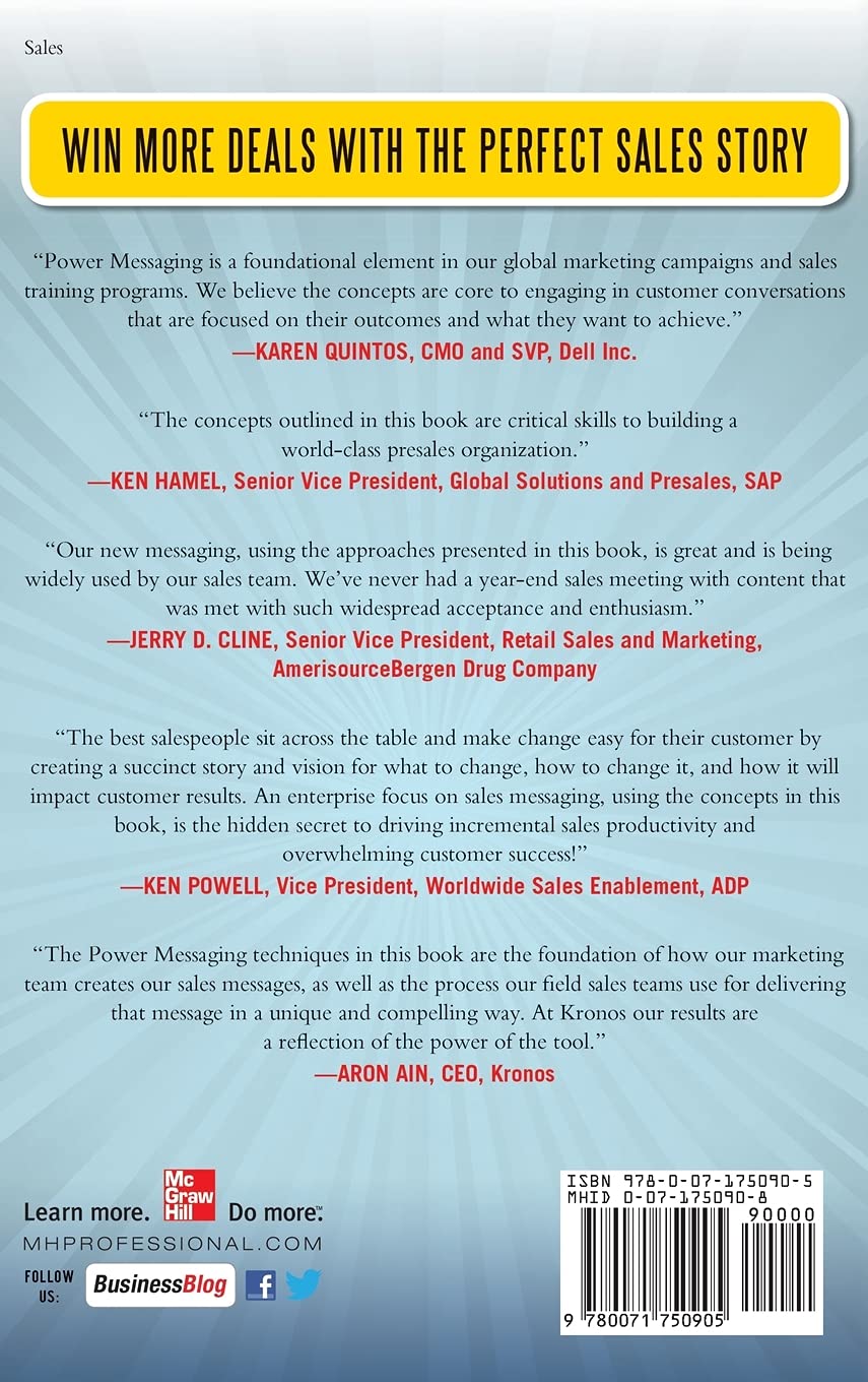 Conversations That Win the Complex Sale: Using Power Messaging to Create More Opportunities, Differentiate your Solutions, and Close More Deals: An Autobiography (MARKETING/SALES/ADV & PROMO) Hardcover – 16 May 2011 - BOOKZONE