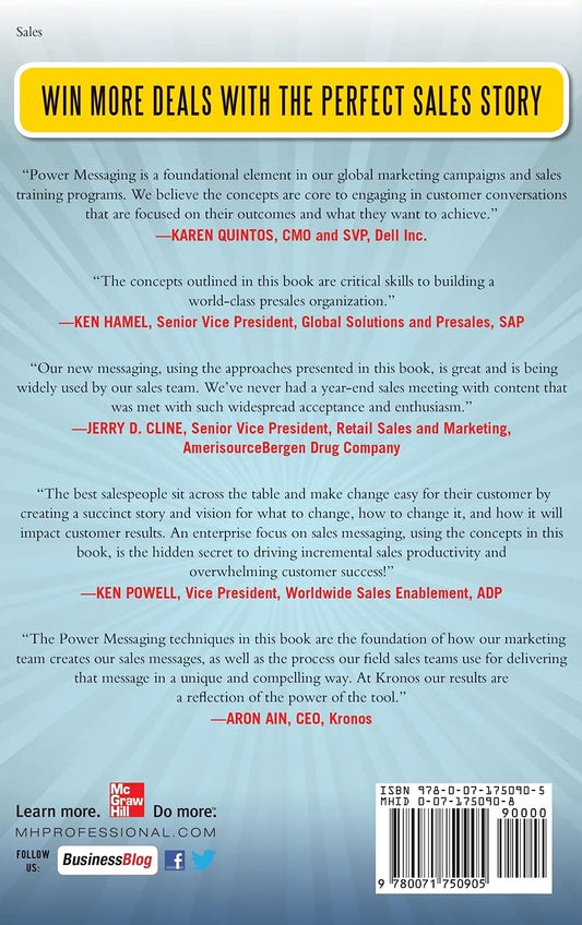 Conversations That Win the Complex Sale: Using Power Messaging to Create More Opportunities, Differentiate your Solutions, and Close More Deals: An Autobiography (MARKETING/SALES/ADV & PROMO) Hardcover – 16 May 2011 - BOOKZONE