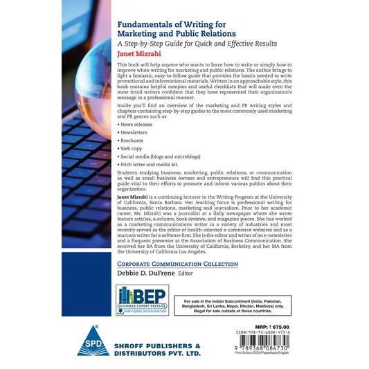 Fundamentals of Writing for Marketing and Public Relations