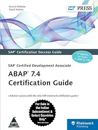 SAP CERT DEVELPMNT ASSOCIATE: ABAP 7.4 CERTIFICATION GUIDE - BOOKZONE