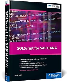SQLSCRIPT FOR SAP HANA, 2/E - BOOKZONE